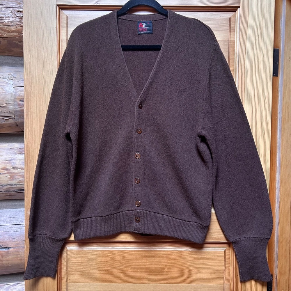 Vintage 80s Arnold Palmer Robert Bruce Medium Cardigan Sweater USA Grunge Cobain
